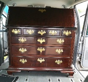 Mahogany Bureau in Car